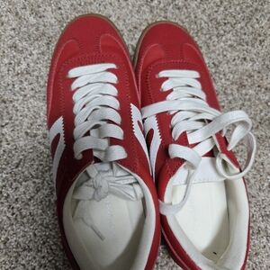 Madden Girl Red and White Sneakers